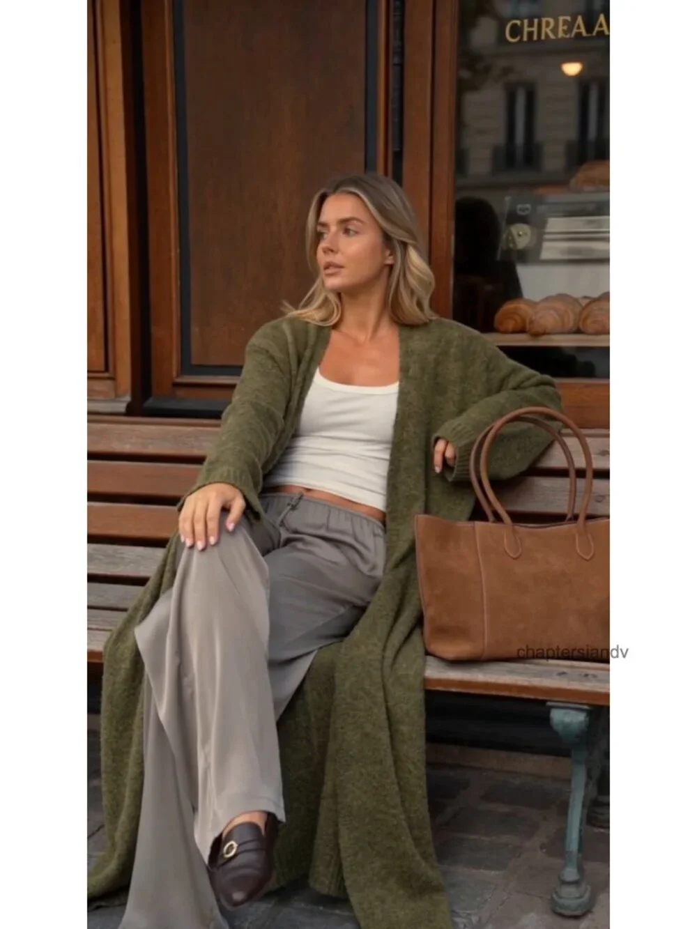 Women's Oversized Long Cardigan Sweater Open Front Belted Knit